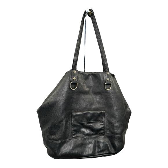 J. CREW Tote Marlowe Black Leather Shoulder Satchel Bag - Picture 1 of 11
